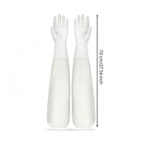 Long Rubber Gloves Long-Lasting Dishwashing Gloves with Long Cuff Thick