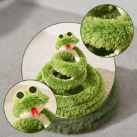 Springy Spring Snake Cat Toy Squeaky Snake Cat Toy Realistic Soft for Cats