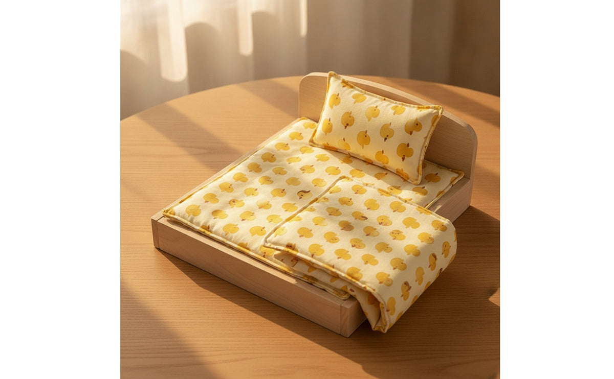 Parrot Solid Wood Bear Bed with Fabric Set - Bird Nest for Budgies, Cockatiels, and Lovebirds