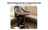 Sturdy Construction Cafe Table and Chair Set Minimalist Design Retro Dining Set Square Table and Chairs for Business Owners, Interior Designers, Homeowners, Bar, Dessert Shop, Kitchen