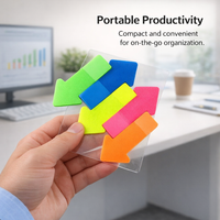 Index Sticky Notes Fluorescent Transparent, Colorful PET Filing Tabs for Notebooks, Repositionable Bookmark Markers for Students Reading Annotation