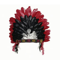 Theatrical Feather Headpiece with Beaded Headband Feathered Feather Headdress Layered Costume Headdress One Size for Performers, Dance Shows