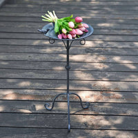 Metal Avian Feeding Tray Detachable Design Garden Decor Rustic Finish for Patio
