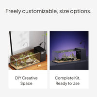 Desktop Clear Glass Aquarium with Automatic Circulation