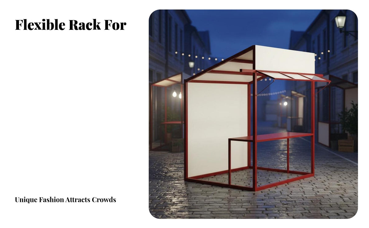 Portable Mobile Vending Booth Foldable Street Vending Stand with Canopy Easy Assembly Wooden Frame Advertising Stand Stable Structure for Event Planners, Small Business Owners, Night Markets, Advertising Al Events, Festivals, Trade Shows