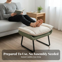 Nordic design Upholstered Shoe-Changing Stool clean contemporary Design Upholstered Ottoman Multi-Functional Footrest Multifunctional for Apartment Dwellers, Homeowners, Adults, Living Room, Entryway, Bedroom, Office