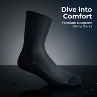 Neoprene Diving Socks for Cold Water Sports, Wetsuit Socks for Scuba Divers, Thermal Water Socks with Anti-Slip Grip
