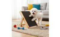 Solid Wood Frame Wooden Dog Scratching Ramp Gentle on Paws Dog Nail Scratch Board Protects the Quick Pet Supplies Adjustable Incline for Dogs, Young Dogs, Home, Indoor