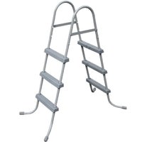 Above Ground Pool Ladder Gray Pool Ladder with Steel Frame Stable for Backyard