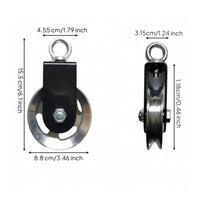 360 Degree Rotation Fitness Cable Pulley Assembly Quiet Bearing Gym Pulley Roller Grooved
