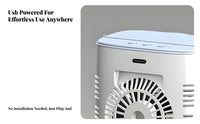 Mini Water-Cooling Chiller Humidifying Function Water-Cooling Air Chiller Three Settings Misting Humidifier Fan for Students, Office Workers