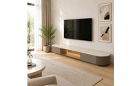 Minimalist Sleek-Profile Media Cabinet Modern TV Cabinet with Drawers Space-Saving Entertainment Center Versatile for Living Room