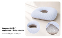 Ice-Silk Material Donut Seat Cushion Quilted Donut Cushion Padded Body Support Woven Texture