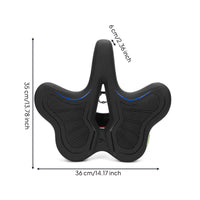 Ergonomic Bike Seat Shock Absorbing Wide Cycle Saddle Non-Slip Surface Split Bike Cushion for Mountain Biking