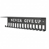 Black Medal Hanger with Shelf Heavy-Duty Medal Holder with Shelf Modern Simple for Athletes