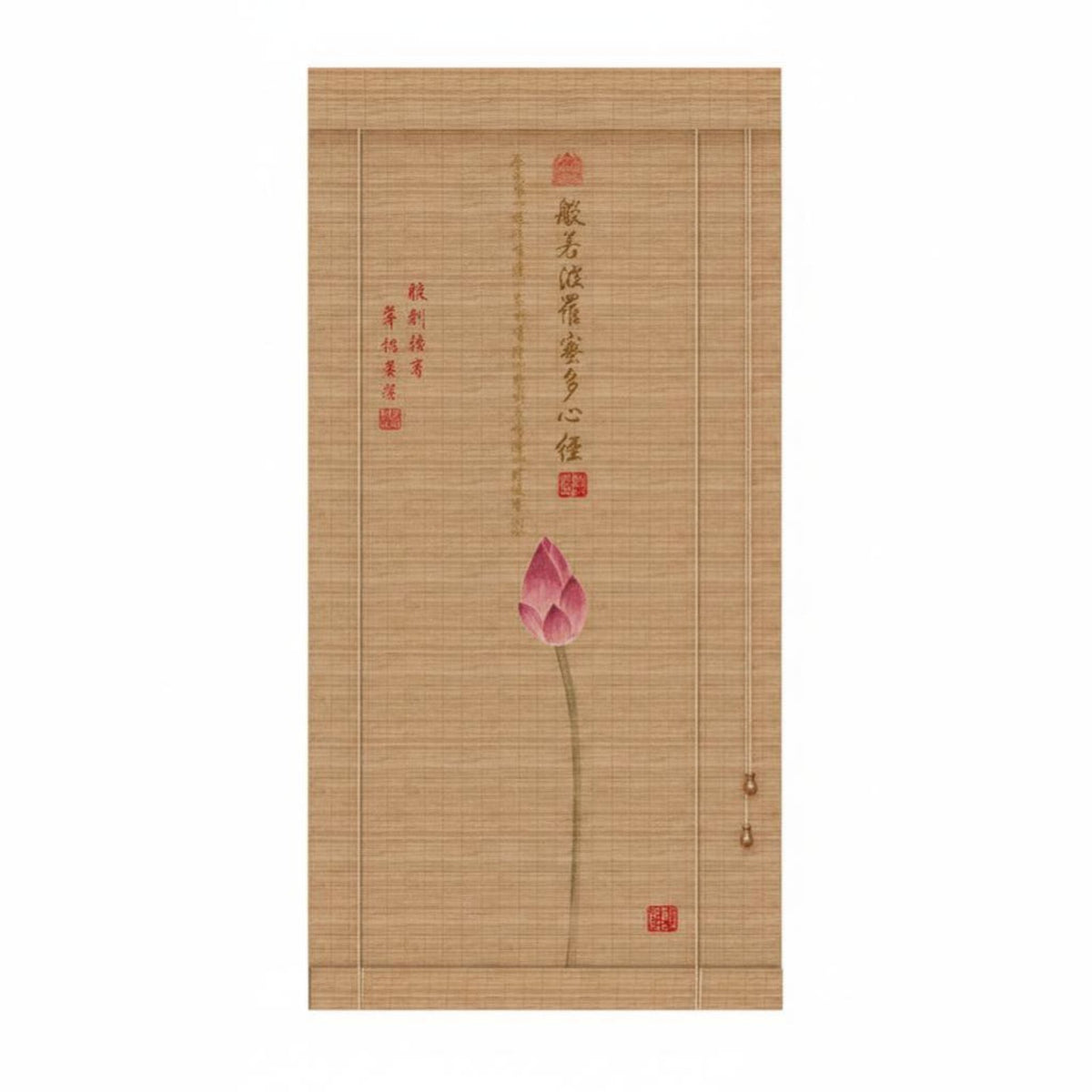 Chinese design Bamboo scroll Blind draw up Design Bamboo Slat Shade Natural Aesthetic Partition Screen Sun Protection for Restaurant Owners, Interior Designers, Living Room, Bedroom, Doorway, Balcony