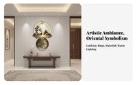 Easy to Install Chinese Aesthetic Backlit Wall Decor Premium Materials Chinese Aesthetic Illuminated Mural Wireless Control LED Landscape Wall Art Symbolic Beauty for Homeowners, Interior Designers, Entryway, Corridor, Living Room, Staircase