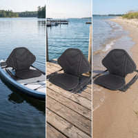 Padded Kayak Seat Adjustable Backrest Textured Cushion for Kayakers, Paddlers
