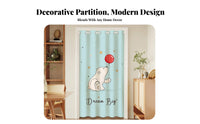 Fabric Partition Screen Heat Insulating Doormanner Curtain Easy Installation