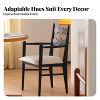 French Inspired Cane rear Armchair With Armrests Dining Chair Vintage design & dwelling Seating Upholstered padding for Apartment Dwellers, Design aficionados, Living Room, Bedroom, Study, Kitchen