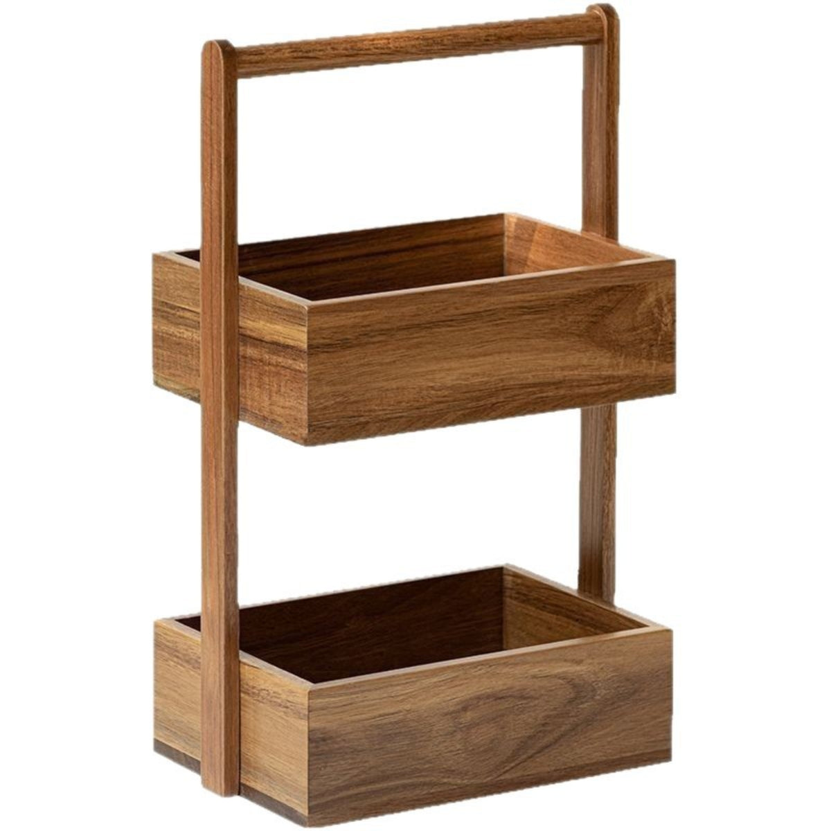 Space-Saving Wooden Desktop Organizer Multifunctional Desktop Shelf with Two Tiers Organized Tabletop Storage Rack Stable for Vanity, Bedroom
