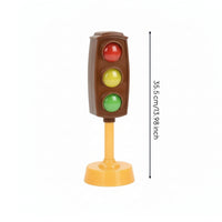 Freestanding Traffic Light Toy with Lights and Sounds Interactive Toy Traffic Indicator with Stand Portable Stop Light Model Compact for Children, Toddlers
