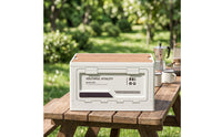 Portable Storage Box with Wood Lid Stackable Collapsible Crate Heavy-Duty Container Versatile for Car Trunk, Picnic
