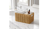 woven Storage Basket Storage Basket with Handles Space-Saving for Living Room