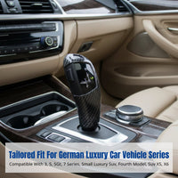 Carbon Fiber Gear Knob Cover for Luxury Car, Interior Upgrade, Fits 3 Series, 5 Series, 5GT, 7 Series, X3, X Line, X5, X6