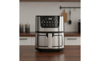 Stainless Steel Air Fryer 7 L Air Fryer with Basket Countertop Cooker Family-Sized for Families, Kitchen
