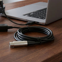 Plug-and-Play USB to XLR Cable in-Line XLR to USB Adapter Cable 3m High Fidelity for Home Recording, Karaoke