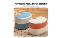 Multi-Functional Bean-Shaped Pouf Soft and Comfortable Low Stool High-Rebound Cushion Footstool Gift Idea for Families, Homeowners, Living Room, Entryway, Bedroom, Playroom