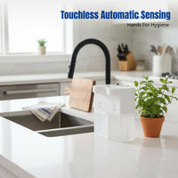 Automatic Soap Dispenser, Dual-Head Liquid & Foam, Touchless Wall-Mount, Adjustable Output, Modern Minimalist