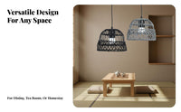 Woven Pendant Light Rustic Simplicity with a Rattan Pendant Light Tranquil Aesthetic Wicker Basket Chandelier for Bar Counter, Restaurant