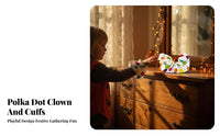 White Clown Sleeve Cuffs Shiny Puffed Ruffled Cuffs