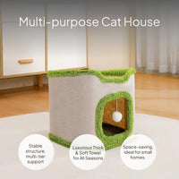 Cat Tree Condo with Sisal Post and Cozy House
