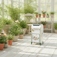 Freestanding Mailbox with Legs Vintage-Style Decorative Mailbox with Stand Upright Post Box for Garden, Porch, Patio