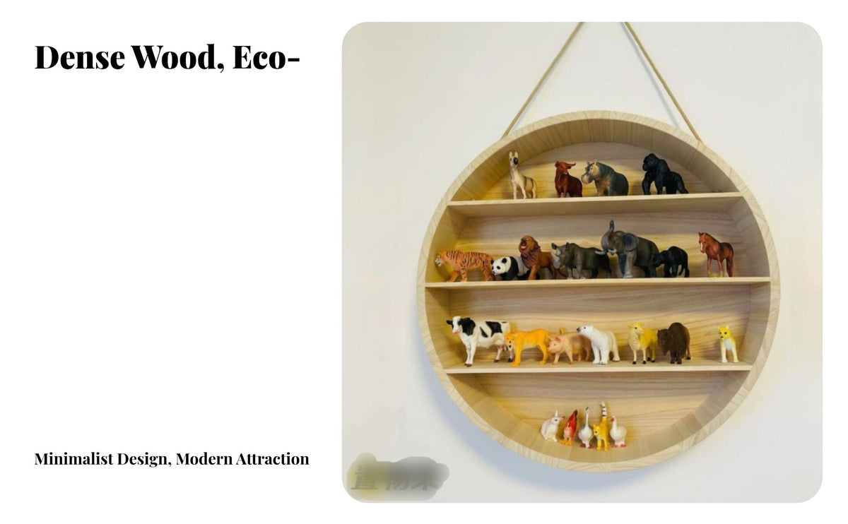 Round Wall Shelf Sturdy Wood Circular Hanging Shelf Circular Display Rack Multi-Tier Design Boho Wall Decor Hardware-Effortless