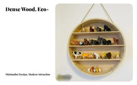 Round Wall Shelf Sturdy Wood Circular Hanging Shelf Circular Display Rack Multi-Tier Design Boho Wall Decor Hardware-Effortless