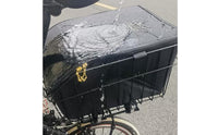 Rapid-Removal Bike Basket Rectangular Rear Bike Basket Black for Shopping Rides