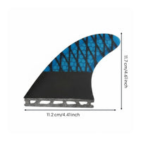 3 Pieces Carbon Strip Fin Surfboard Rear Fin High Strength Fiberglass Reinforced Fins for Surfing