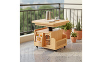 Multifunctional Mobile Folding Coffee Table Space Saving Convertible Coffee Dining Table for Small Apartment Dwellers