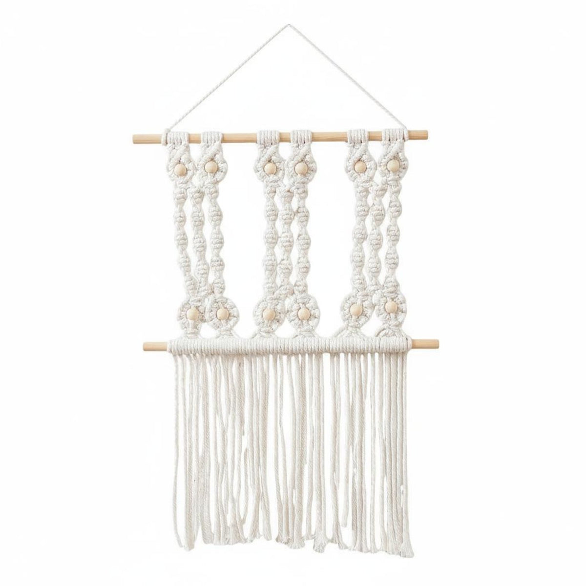 Macrame Hair Bow Holder Bohemian Design Boho Hair Clip Holder Handcrafted Headband and Clip Hanger for Girls, Kids, Nursery, Bedroom