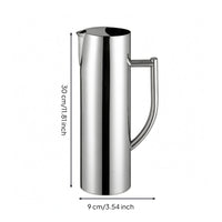 Stainless Steel Pitcher Polished Metal Jug Smooth Construction Beverage Jug