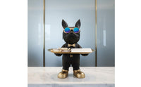 Dog Figurine Key Holder Housewarming Gift Canine Butler Tray Entryway Storage Statue Easy to Clean Resin Butler Figurine