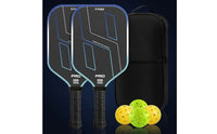 2 Pieces Pickleball Paddle Set T700 Pickleball Set with Balls and Bag Friction Surface Better Control for Beginners