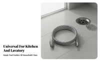 Heavy-Duty Toilet Clog Remover Easy to Use Drain Snake Auger Reusable for DIY Enthusiasts, Plumbers, Floor Drains, Home Maintenance, Kitchen