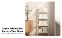Multi-Tier Design Arched Magazine Stand Space-Saving Freestanding Publication Stand High Capacity Display Shelf Stable and Sturdy for Home Organizers, Apartment Dwellers, Living Room, Reading Corner, Reception Area, Bedroom