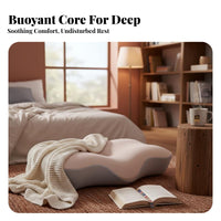 Two-Tier Height Design Memory Foam Sleep Pillow Pressure Relieving Memory Foam Pillow Breathable for Office Workers, Sleeping, Bedroom