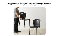 Light Luxury Design Stackable Backrest Chair Easy to Clean Modern Plastic Chair Sturdy and Stable Minimalist Dining Stool Reinforced Structure for Business Owners, Office Workers, Restaurant, Cafe, Kitchen, Living Room